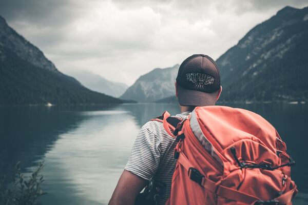Man in the mountains